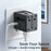 MCDODO CP-412 2.1A Universal Travel Charger Adapter 2-in-1 Wall Charger + Socket with Dual USB Port (Black) - 4