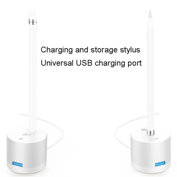 Desktop Charger Adapter for Apple Pencil (1st Generation) Charging Station with LED Light, USB Interface - Rose Gold - 3