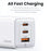 USAMS US-CC180 Sandru Series 65W 3 Ports GaN Fast Charger Block 2USB-C+1USB-A Wall Charger, EU Plug - Black - 2