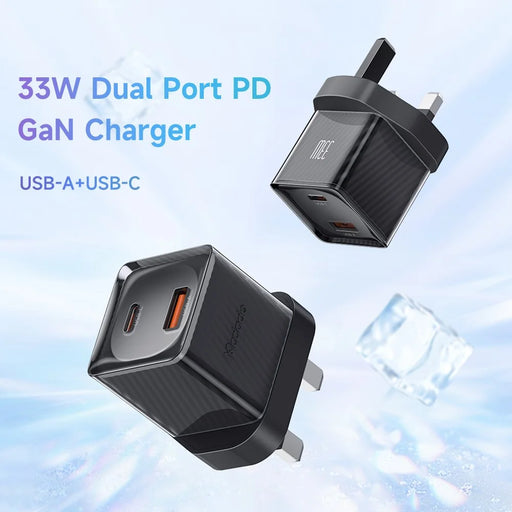 MCDODO CH-414 UK Plug 33W GaN USB+Type-C Wall Charger Fireproof PC Phone Charging Adapter - Black - 2