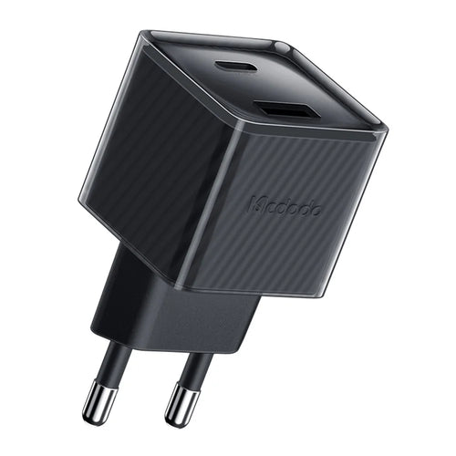 MCDODO CH-415 33W GaN USB+Type-C EU Plug Wall Charger Fireproof PC Phone Tablet Power Adapter - Black - 1