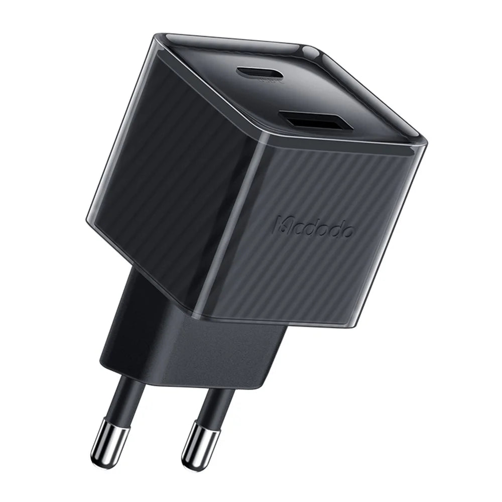 MCDODO CH-415 33W GaN USB+Type-C EU Plug Wall Charger Fireproof PC Phone Tablet Power Adapter - Black - 1