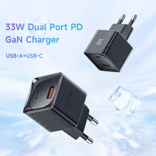 MCDODO CH-415 33W GaN USB+Type-C EU Plug Wall Charger Fireproof PC Phone Tablet Power Adapter - Black - 2
