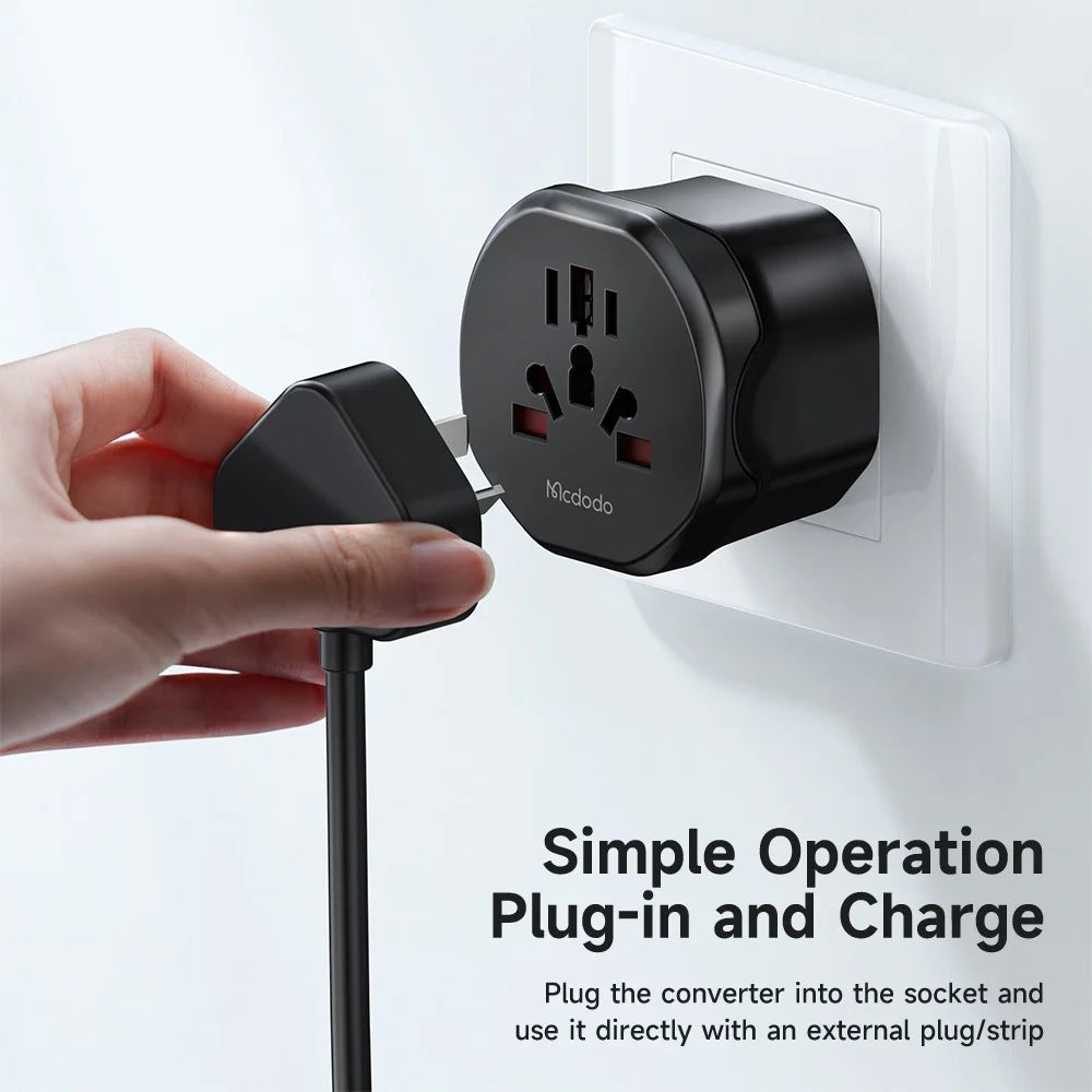 MCDODO CP-45 C1 Series Universal Travel Adapter 8-hole to UK / EU / US Plug Converter - UK Plug - 5