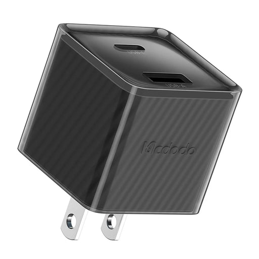 MCDODO CH-413 Dichromatic Series Charging Block 33W USB-A + Type-C Dual Port PD GaN Charger - Black - 1