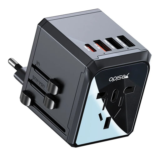 YESIDO MC24 20W Universal Adapter Socket Travel Wall Charger Multifunction Type-C+3USB-A Power Charger Converter - 2