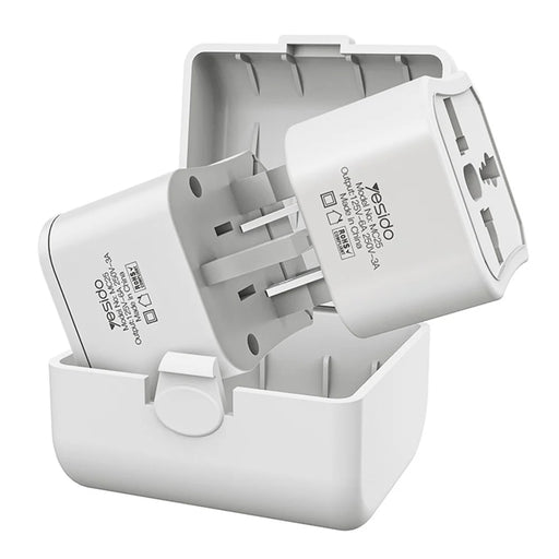 YESIDO MC25 750W Universal Power Adapter Multifunction Wall Charger Block Kit with Storage Case - 1