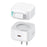 USAMS US-CC203 XMF Series PD 35W Dual Output GaN Fast Charger with Type-C Magnetic Retractable Cable Module, US Plug - White - 1