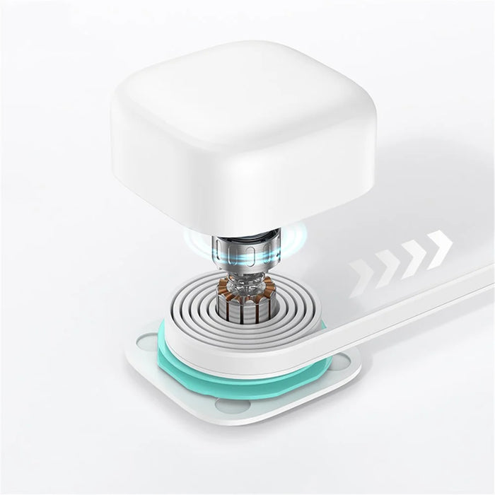 USAMS US-CC203 XMF Series PD 35W Dual Output GaN Fast Charger with Type-C Magnetic Retractable Cable Module, US Plug - White - 6