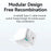 USAMS US-CC211 PD 35W Dual Output GaN Fast Charger with iP Magnetic Retractable Cable Module - White / UK Plug - 2