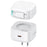 USAMS US-CC212 XMF Series PD 35W GaN Fast Charger with 8Pin Magnetic Retractable Cable Module, CN Plug - White - 1