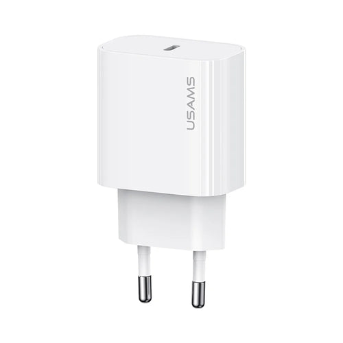 USAMS CC226 T65 PD 20W Fast Charger Power Adapter for iPhone 8-15, EU Plug - 1