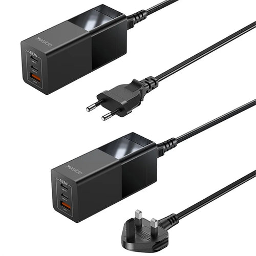 YESIDO YC77 GaN Desktop Charger USB+2 Type-C Charging Station - EU Plug - 1