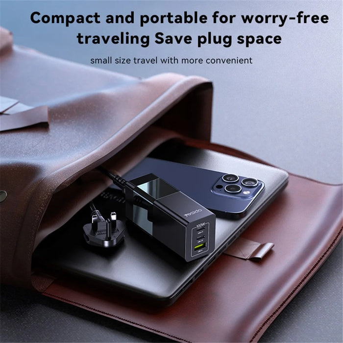 YESIDO YC77 GaN Desktop Charger USB+2 Type-C Charging Station - EU Plug - 5