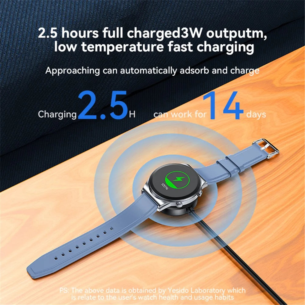 YESIDO CA161 For Samsung Galaxy Watch 5 40mm Universal Smart Watch Wireless Charger with 1m USB Cable - 3
