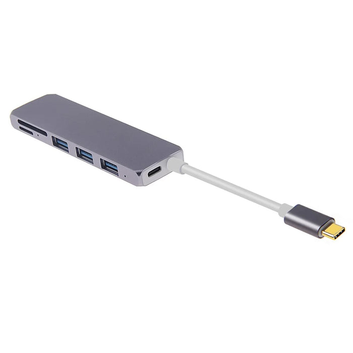 Type-C to USB3.0x3 + USB3.1(PD) + SD + Micro SD Converter Adapter - 5