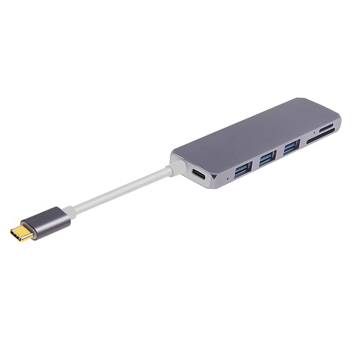 Type-C to USB3.0x3 + USB3.1(PD) + SD + Micro SD Converter Adapter - 6