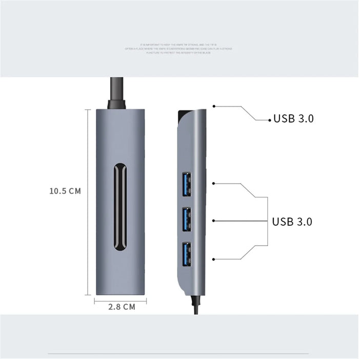 Type C*2 to USB3.0/F*4 (4 in 1 Docking Station) - 7
