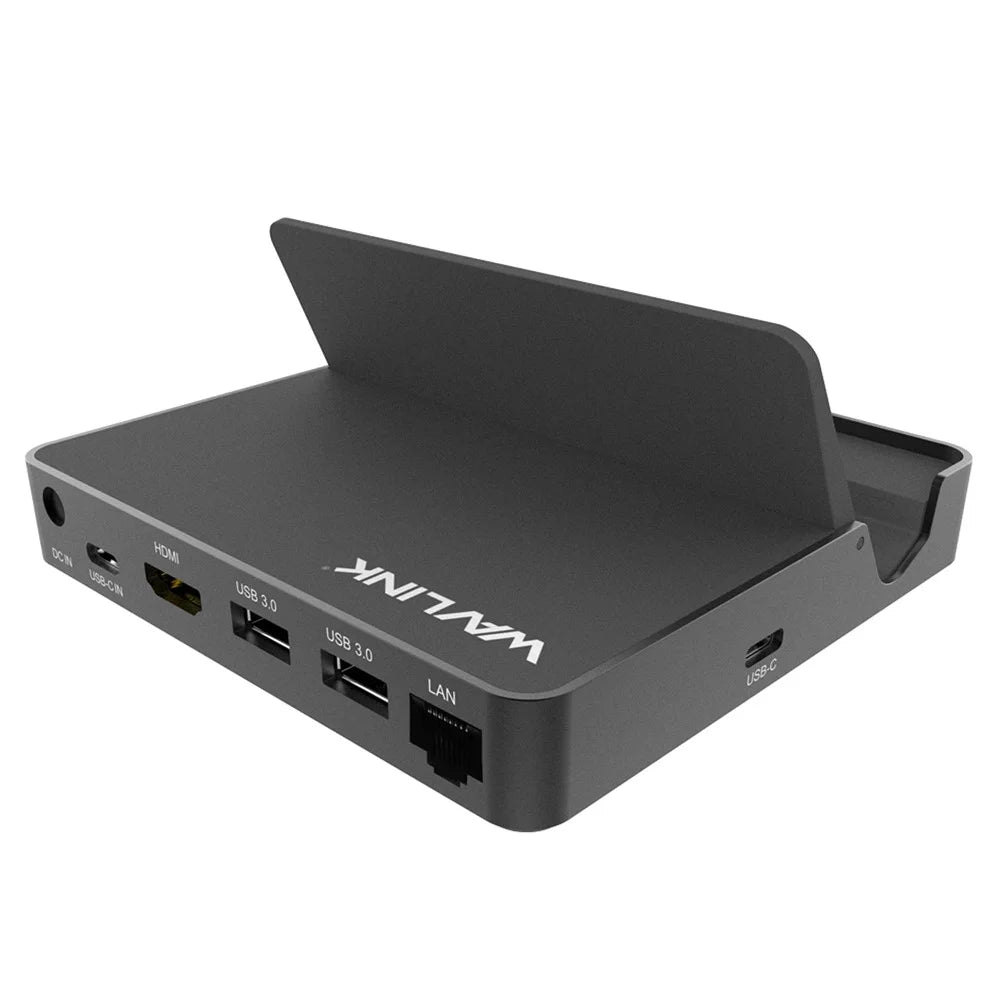 WAVLINK UHP3D01G 4K HD Docking Station Gigabit Ethernet USB 3.0 Multi-function Hub - EU Plug - 1