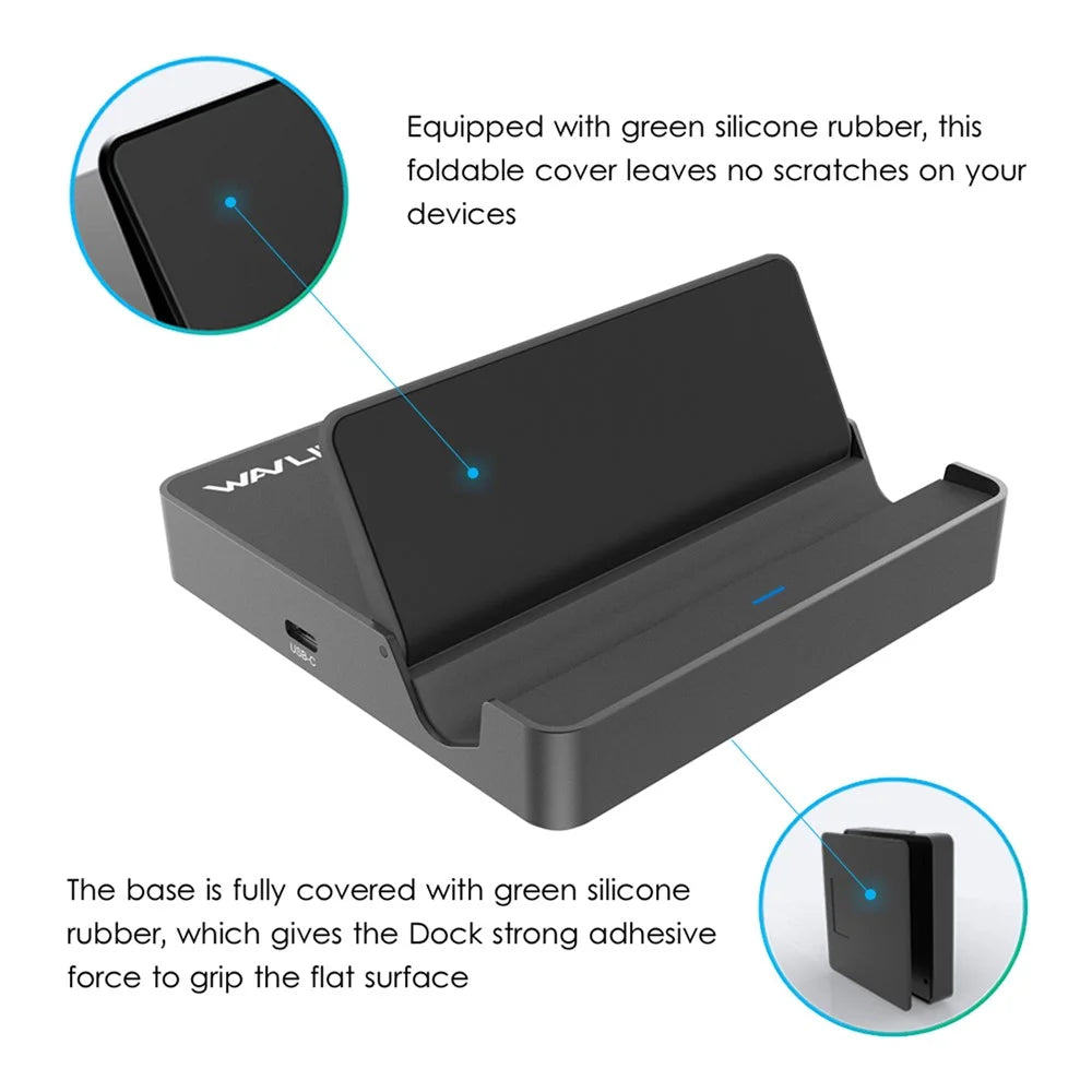 WAVLINK UHP3D01G 4K HD Docking Station Gigabit Ethernet USB 3.0 Multi-function Hub - EU Plug - 4