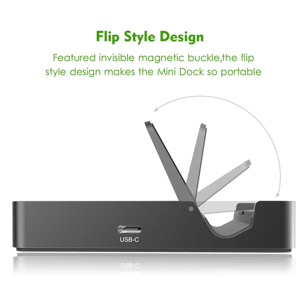 WAVLINK UHP3D01G 4K HD Docking Station Gigabit Ethernet USB 3.0 Multi-function Hub - EU Plug - 6