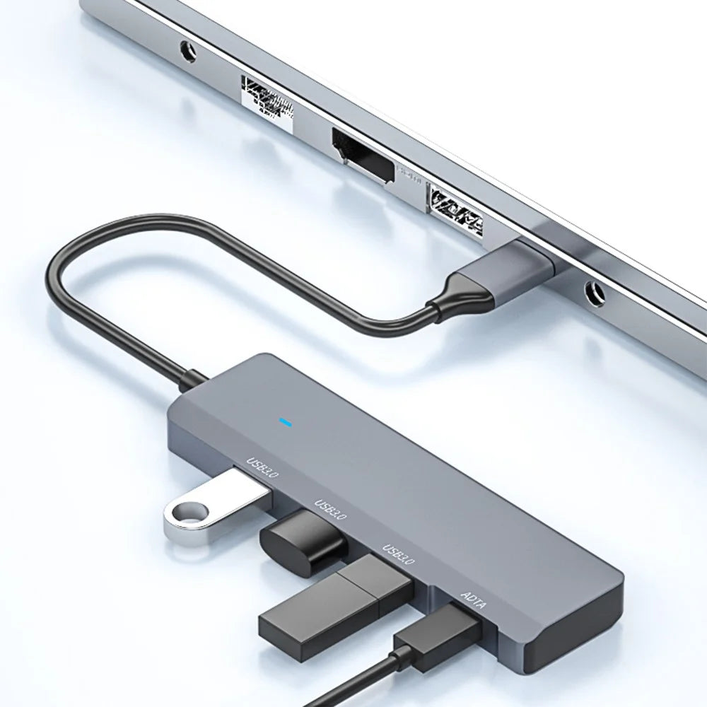 ADS-309C USB-C to Type-C + 3x USB 3.0 Splitter Hub Computer Docking Station with 13cm Cable - 5