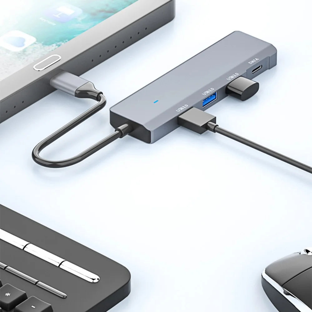 ADS-309C USB-C to Type-C + 3x USB 3.0 Splitter Hub Computer Docking Station with 13cm Cable - 7