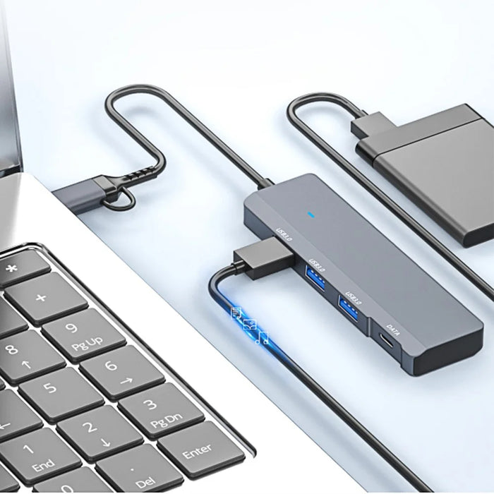 ADS-309D Type-C+USB Expansion Hub Adapter to 3xUSB 3.0+1xUSB-C 3.0 Data Port - 7