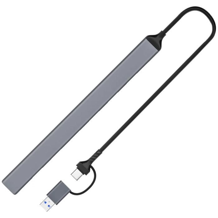 ADS-303D 7-in-1 Multifunctional Hub USB + Type-C to USB 3.0 + 6x USB 2.0 Splitter - 4