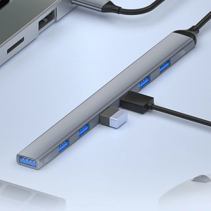 ADS-303C Type-C Docking Station USB 3.0 Splitter for Laptop / Tablet / PC 7-Port USB Hub - 7