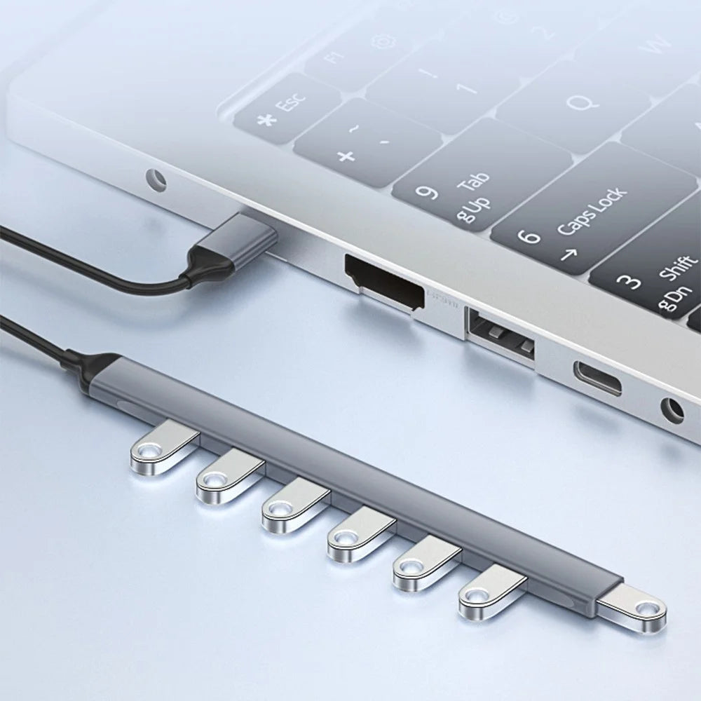 ADS-303A 7-Port USB Adapter Data Transmission USB 3.0 / 2.0 Hub Expansion Dock Station Converter - 5