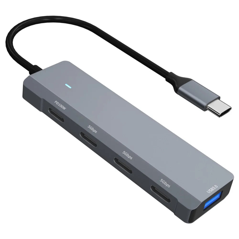 ADS-311C 5-Port Hub Type-C Hub Adapter Support PD 100W Fast Charging Converter - 1
