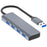ADS-305A USB to 4 X USB3.0 Docking Station USB Hub Aluminum Alloy Adapter - 1