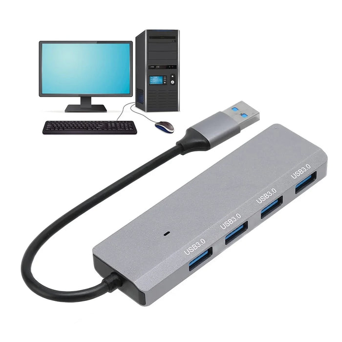 ADS-305A USB to 4 X USB3.0 Docking Station USB Hub Aluminum Alloy Adapter - 5