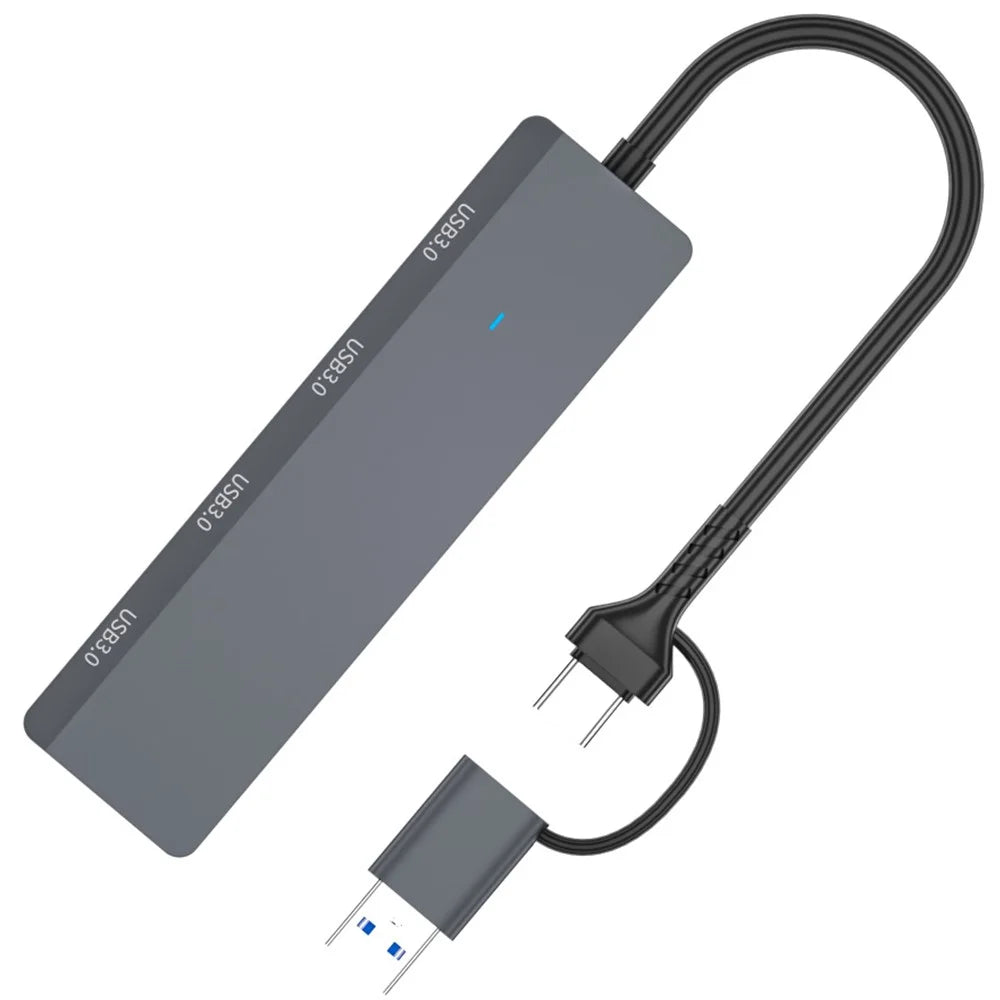 ADS-305D USB / Type-C to 4 USB3.0 Ports Docking Station USB Hub Aluminum Alloy Computer Laptop Adapter - 2