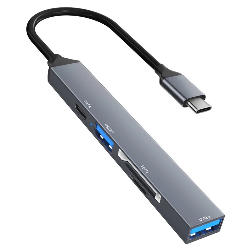 ADS-806C Type-C Hub Expansion Converter to USB-C+USB 2.0+USB 3.0+2 Card Reader Slots - 1