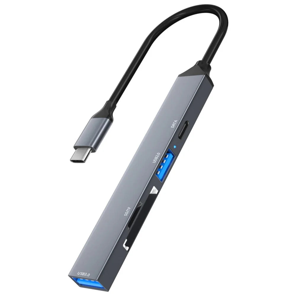ADS-806C Type-C Hub Expansion Converter to USB-C+USB 2.0+USB 3.0+2 Card Reader Slots - 2