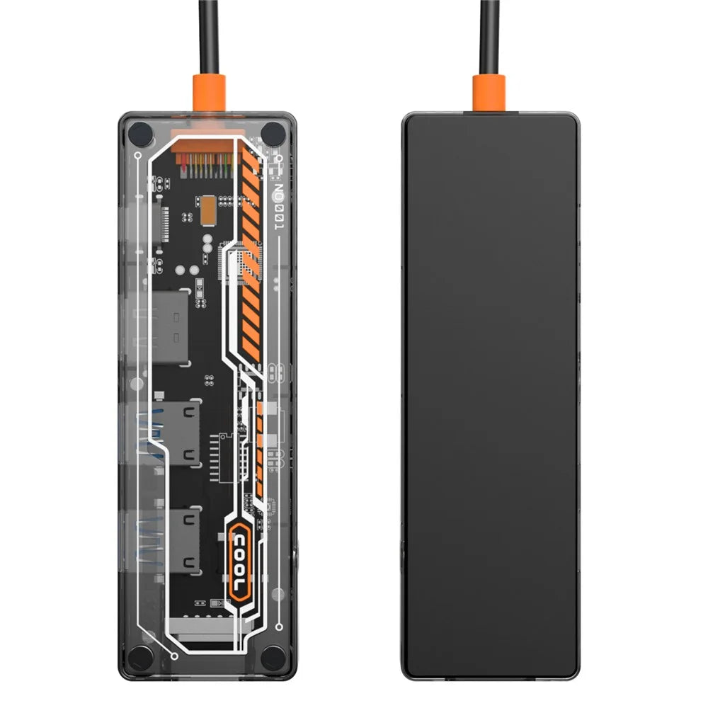 SW6V USB-C Expansion Hub to PD 3.0 100W+HD Output+VGA+USB 3.0+USB 2.0+3.5mm Audio Port - 3