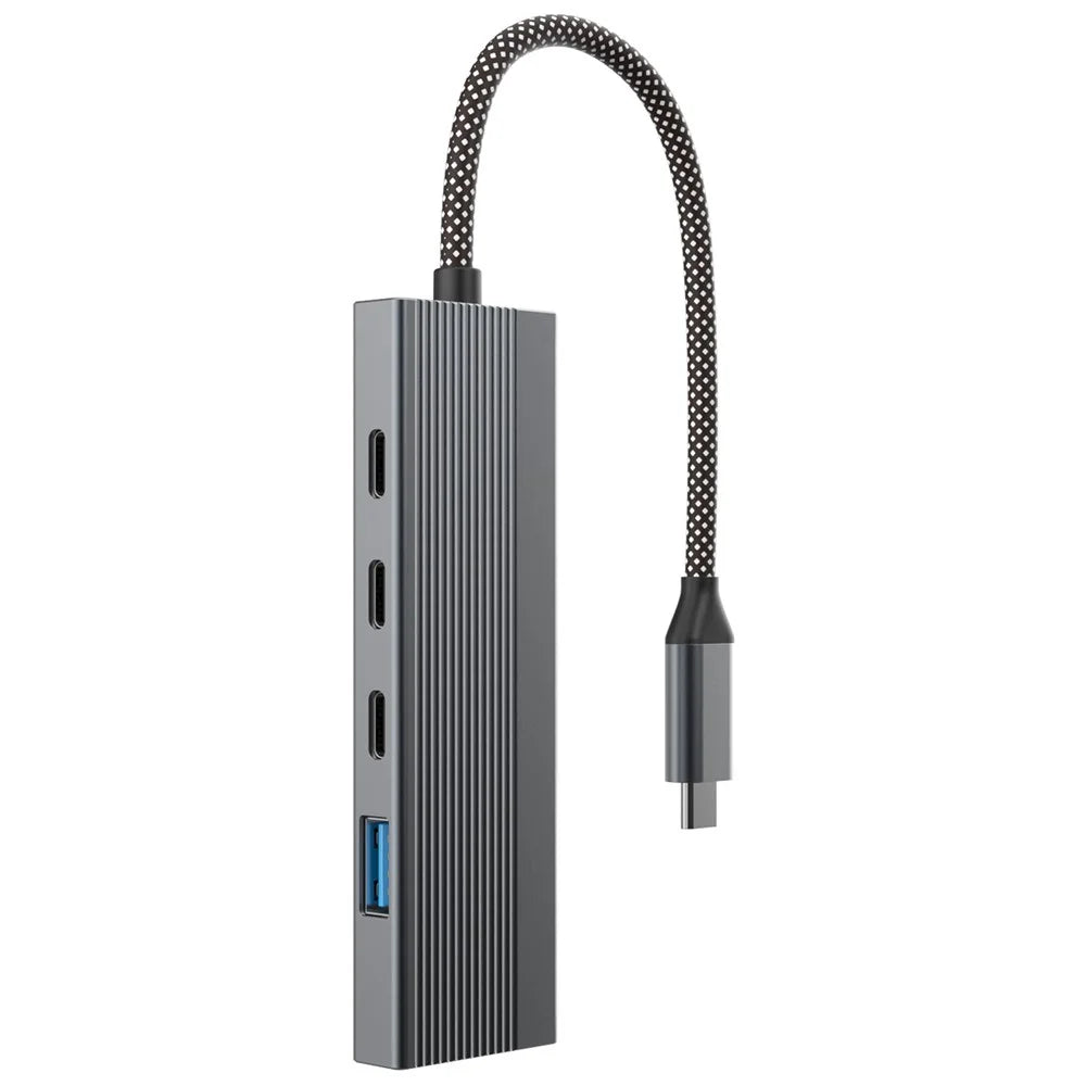 5-in-1 Docking Station Type-C Hub with 4K 60Hz HD + 2x USB-C + USB 3.0 + PD Charging Port - 1