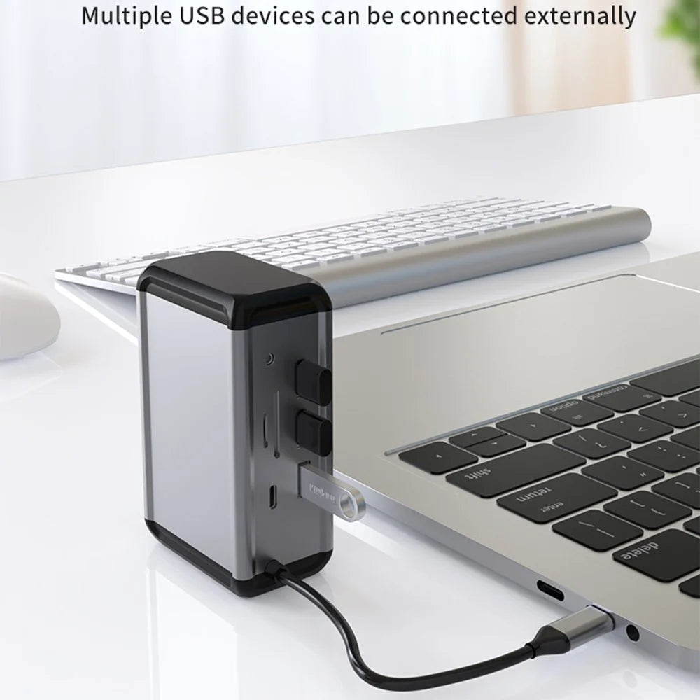 FX-2046H 12-in-1 Type-C Hub with 4K HD, 100W PD, RJ45, USB 3.0 / 2.0 and SD / TF Card Reader - 2