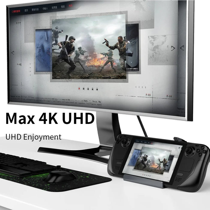 FX-2221 For Steam Deck 7-in-1 Dock Station Game Console Stand USB Hub RJ45 + HD + 2xUSB3.0 + USB2.0 + Type-C Data + Type-C PD Adapter - 3