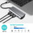 1928 11-in-1 Docking Station Type-C to USB-C + USB2.0 + 3xUSB3.0 + SD / TF Card Slot + 3.5mm + 4K HD + VGA + RJ45 USB Hub Adapter - 7