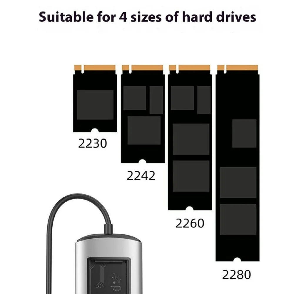 FX-2303A 6-in-1 USB Hub Type-C to 3xUSB3.0 + HD + USB-C PD + Hard Disk Enclosure Docking Station, SATA+NVME Dual Protocol - 5