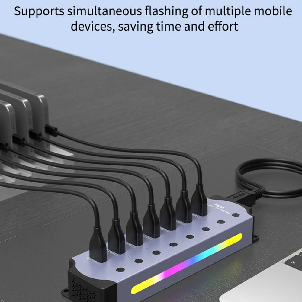 YX-H307 7 Port USB 3.0 Hub with Individual On / Off Switches and Lights 5Gbps Data Transfer for Laptop  /  PC - 3