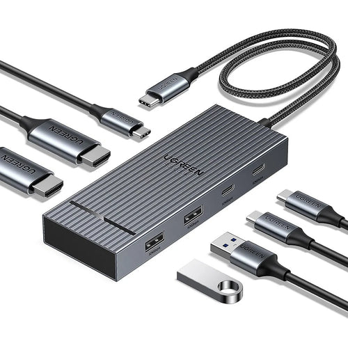 UGREEN 45365 USB-C 7-in-1 Hub 10Gbps 4K 60Hz HD USB3.2 PD 100W Laptop Docking Station - 1