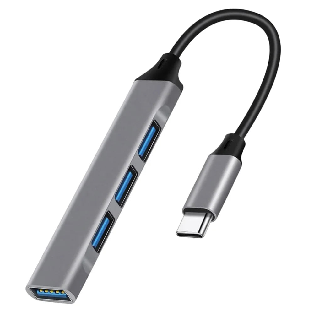 Type-C Hub 4 in 1 Expansion Dock USB3.0 + 3 x USB2.0 Adapter for Laptop Phone Tablet - 1