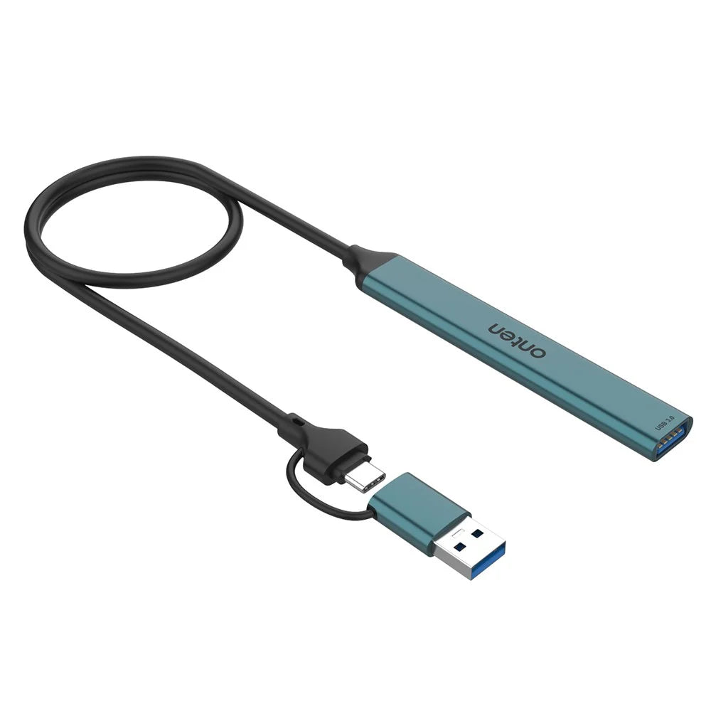 ONTEN UCA9705 Mini Portable USB Hub USB-A / C to USB 3.0 + 2 USB 2.0 + SD / TF Card Reader OTG Adapter - 2