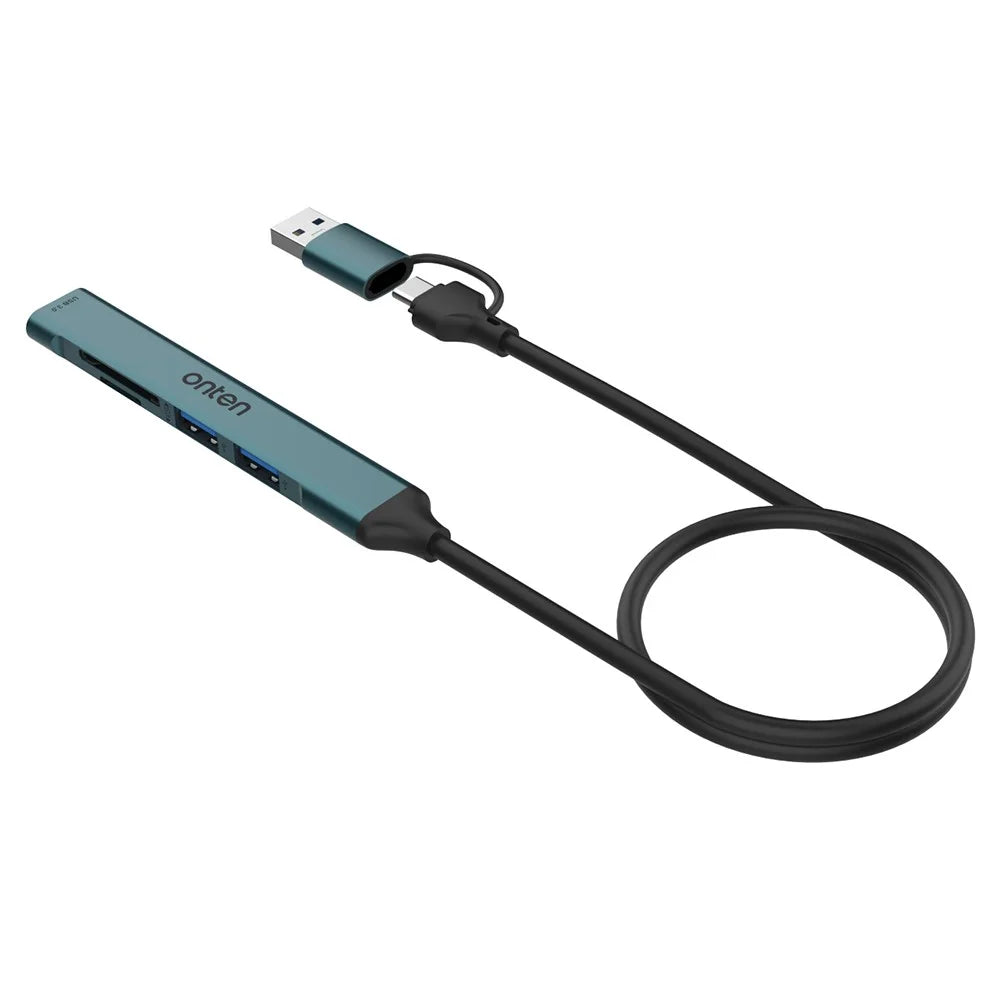 ONTEN UCA9705 Mini Portable USB Hub USB-A / C to USB 3.0 + 2 USB 2.0 + SD / TF Card Reader OTG Adapter - 3