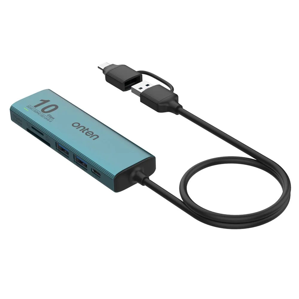 ONTEN UCA613+ USB-A / USB-C to 3 x USB3.2 + USB-C Charging Port + SD / TF Card Reader Hub - 3