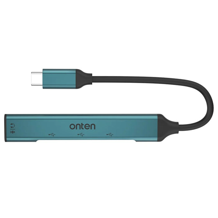 ONTEN OTN-9706 USB-C Hub 3 x USB 2.0 + 3.5mm Audio Adapter Converter - 3